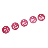 50PCS Numbered Label Numbered Tag for Farm Livestock Beekeeping Husbandry Breeding Supplies51-100 Red - Extra Image