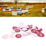 50PCS Numbered Label Numbered Tag for Farm Livestock Beekeeping Husbandry Breeding Supplies51-100 Red - Extra Image
