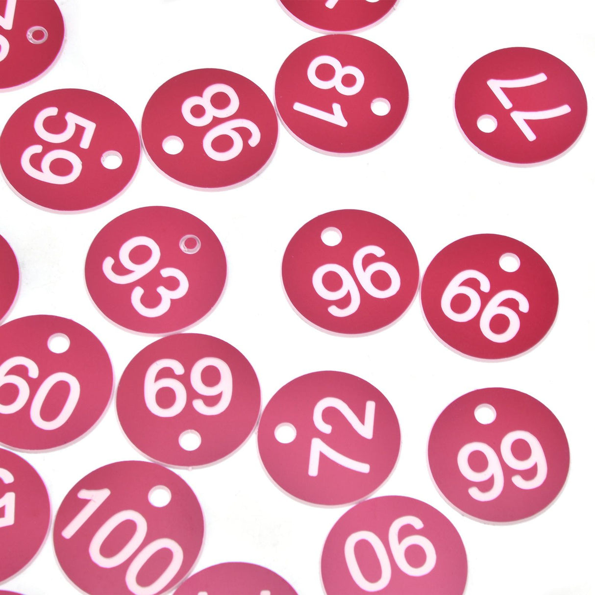 50PCS Numbered Label Numbered Tag for Farm Livestock Beekeeping Husbandry Breeding Supplies51-100 Red