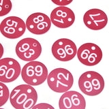 50PCS Numbered Label Numbered Tag for Farm Livestock Beekeeping Husbandry Breeding Supplies51-100 Red - Extra Image