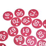 50PCS Numbered Label Numbered Tag for Farm Livestock Beekeeping Husbandry Breeding Supplies51-100 Red - Extra Image