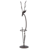 Deer Shape Wrought Iron Plant Stand Transparent Glass Hydroponic Plant Vase for Living RoomType A