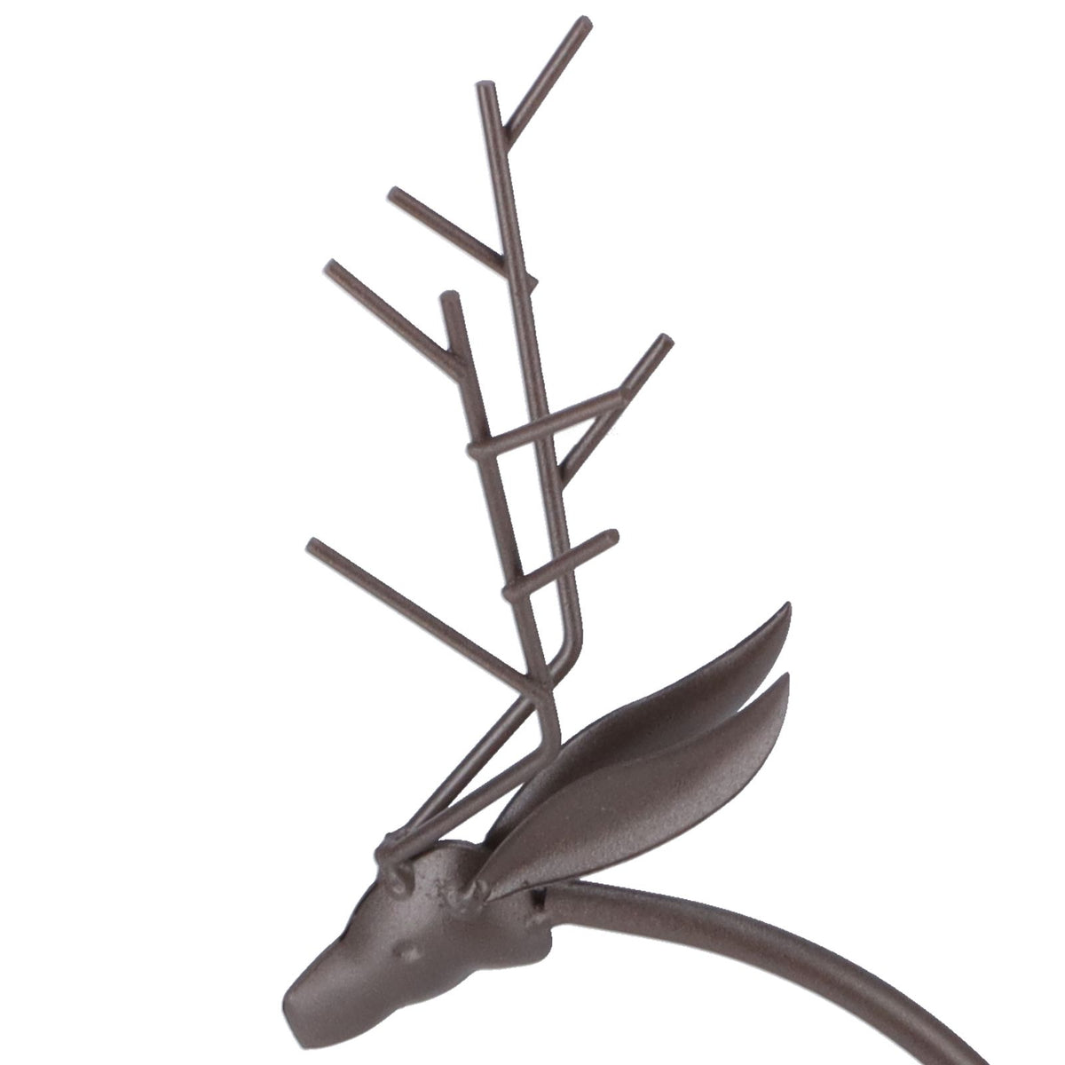 Deer Shape Wrought Iron Plant Stand Transparent Glass Hydroponic Plant Vase for Living RoomType A