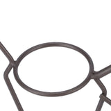 Deer Shape Wrought Iron Plant Stand Transparent Glass Hydroponic Plant Vase for Living RoomType A