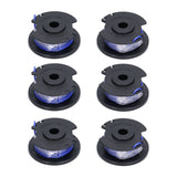 6Pcs Trimmer Spool Line Replacement for Ryobi 18V 24V 40V String Trimmers Lawn Mower