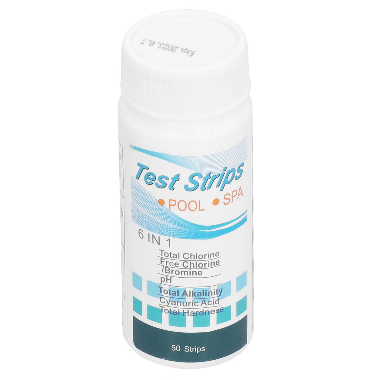 50Pcs Water Test Strip 6‑In‑1 PH Value Hardness Test Strip Pool Test Strip for Aquarium Pond
