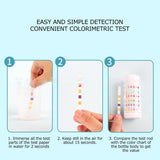 50Pcs Water Test Strip 6‑In‑1 PH Value Hardness Test Strip Pool Test Strip for Aquarium Pond