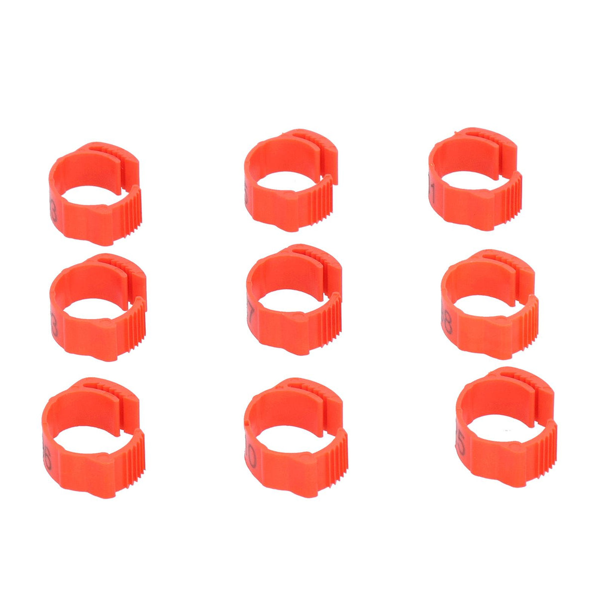 100PCS/Bag Poultry Leg Bands ClipOn Foot Rings with 01100 Numbers for Chicken Duck Goose Supplies