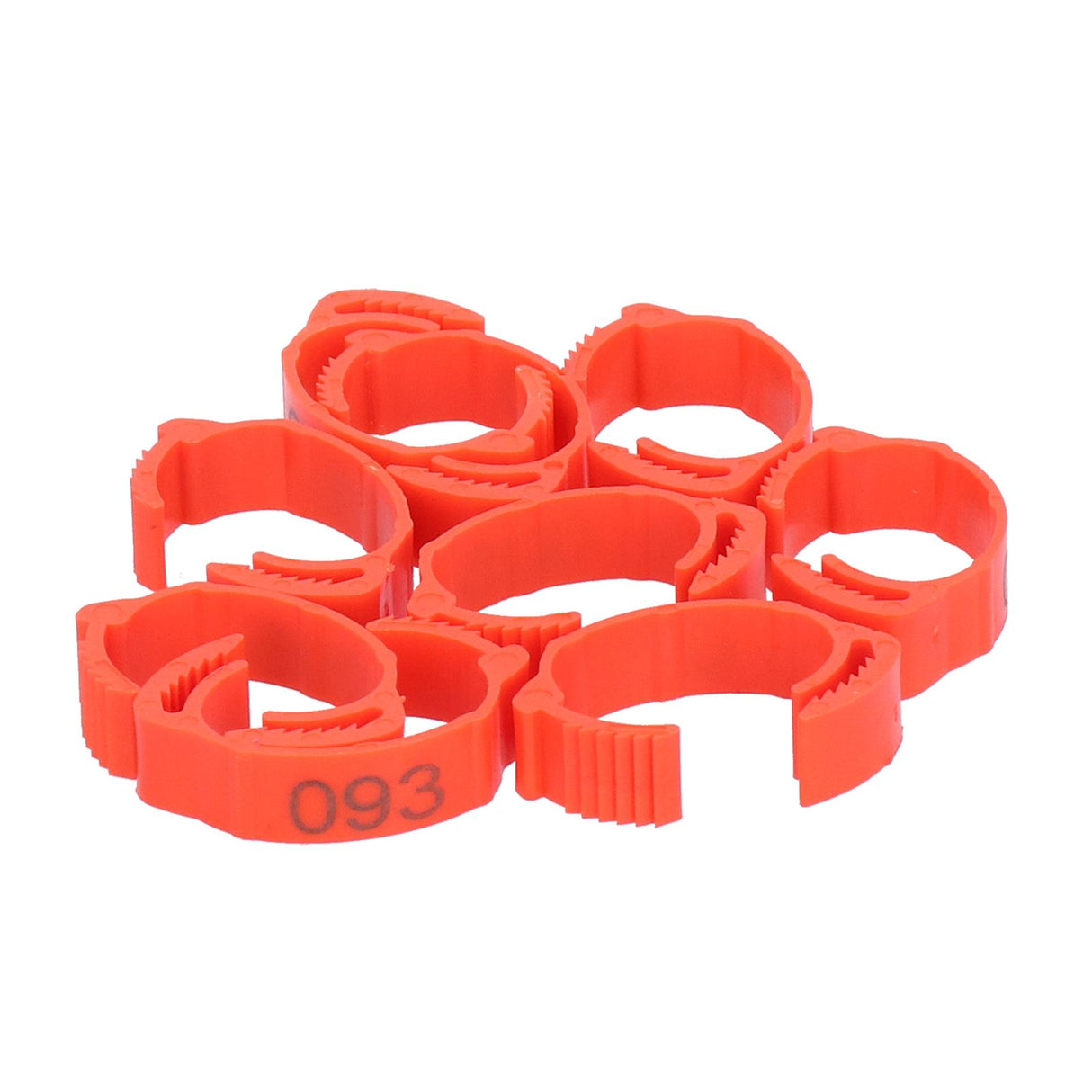 100PCS/Bag Poultry Leg Bands ClipOn Foot Rings with 01100 Numbers for Chicken Duck Goose Supplies