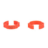 100PCS/Bag Poultry Leg Bands ClipOn Foot Rings with 01100 Numbers for Chicken Duck Goose Supplies - Extra Image