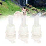 3‑Set Lamb Nipple Durable Plastic PP White Veterinary Feeding Pritchard Nipple for Pig Sheep