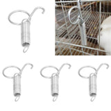 20PCS Cage Door Spring Hook Metal Finger Spring Latch Hook for Fixing Rabbit Pet Cage Door Farming EquipmentL 7.3x2.2cm