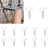 20PCS Cage Door Spring Hook Metal Finger Spring Latch Hook for Fixing Rabbit Pet Cage Door Farming EquipmentL 7.3x2.2cm