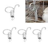 20PCS Cage Door Spring Hook Metal Finger Spring Latch Hook for Fixing Rabbit Pet Cage Door Farming EquipmentS 6x2.1cm