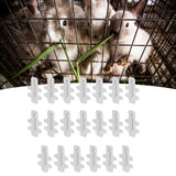 20Pcs Stainless Steel Rabbit Cage Door Hook Card Accessory Cage Hardware Breeding Equipment