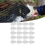 20Pcs Stainless Steel Rabbit Cage Door Hook Card Accessory Cage Hardware Breeding Equipment