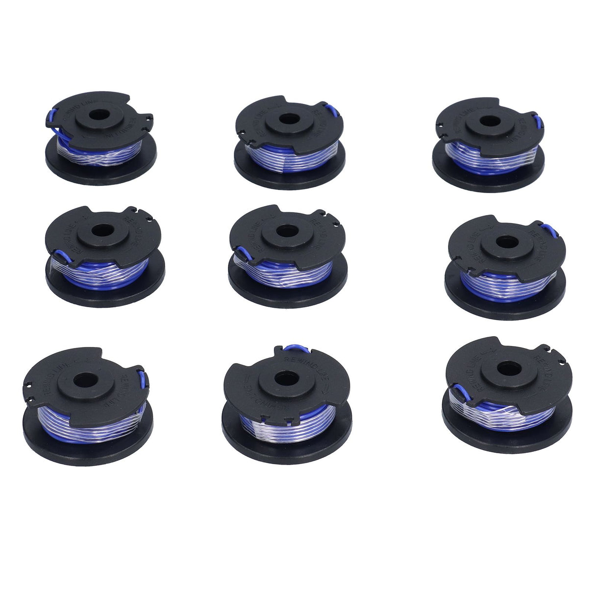 9Pcs Trimmer Spool Line with Cap Replacement Parts Fit for Ryobi 18/24/40V Lawn Mower