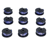 9Pcs Trimmer Spool Line with Cap Replacement Parts Fit for Ryobi 18/24/40V Lawn Mower