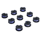 9Pcs Trimmer Spool Line with Cap Replacement Parts Fit for Ryobi 18/24/40V Lawn Mower