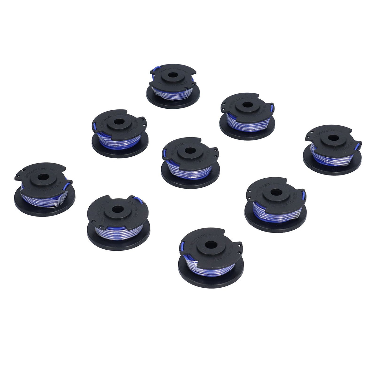 9Pcs Trimmer Spool Line with Cap Replacement Parts Fit for Ryobi 18/24/40V Lawn Mower