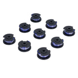 9Pcs Trimmer Spool Line with Cap Replacement Parts Fit for Ryobi 18/24/40V Lawn Mower
