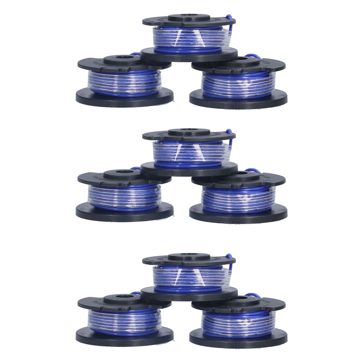9Pcs Trimmer Spool Line with Cap Replacement Parts Fit for Ryobi 18/24/40V Lawn Mower