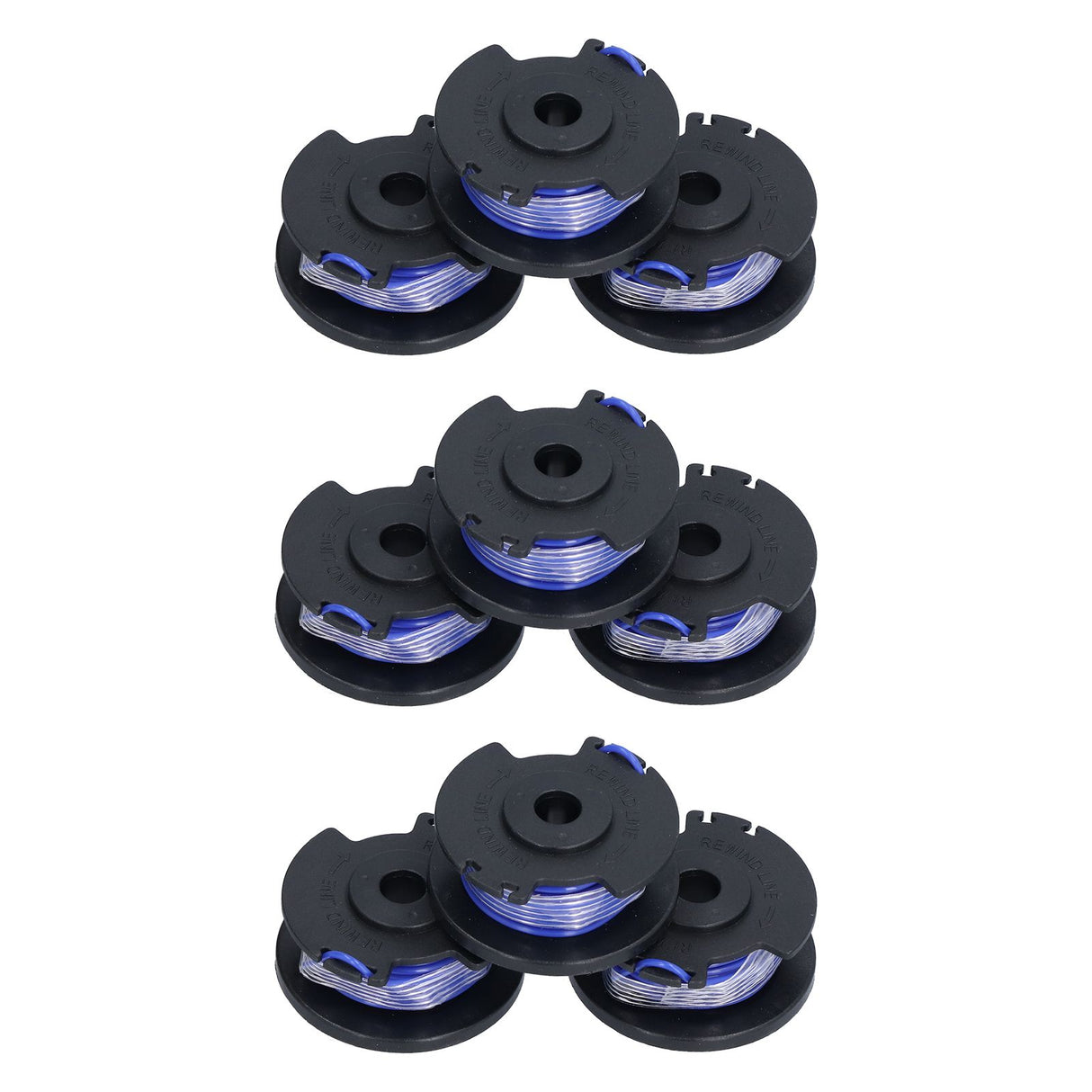 9Pcs Trimmer Spool Line with Cap Replacement Parts Fit for Ryobi 18/24/40V Lawn Mower