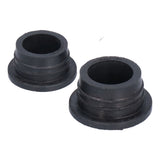 2Pcs Black Pool Ladder Rubber Bumper Safety Guard Swimming Pool Ladder Replacement - Top-Down View