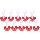 10Pcs Chick Water Drinker Bowl Plastic Poultry Farm Drinking Cups Watering System Supplies - Low Angle