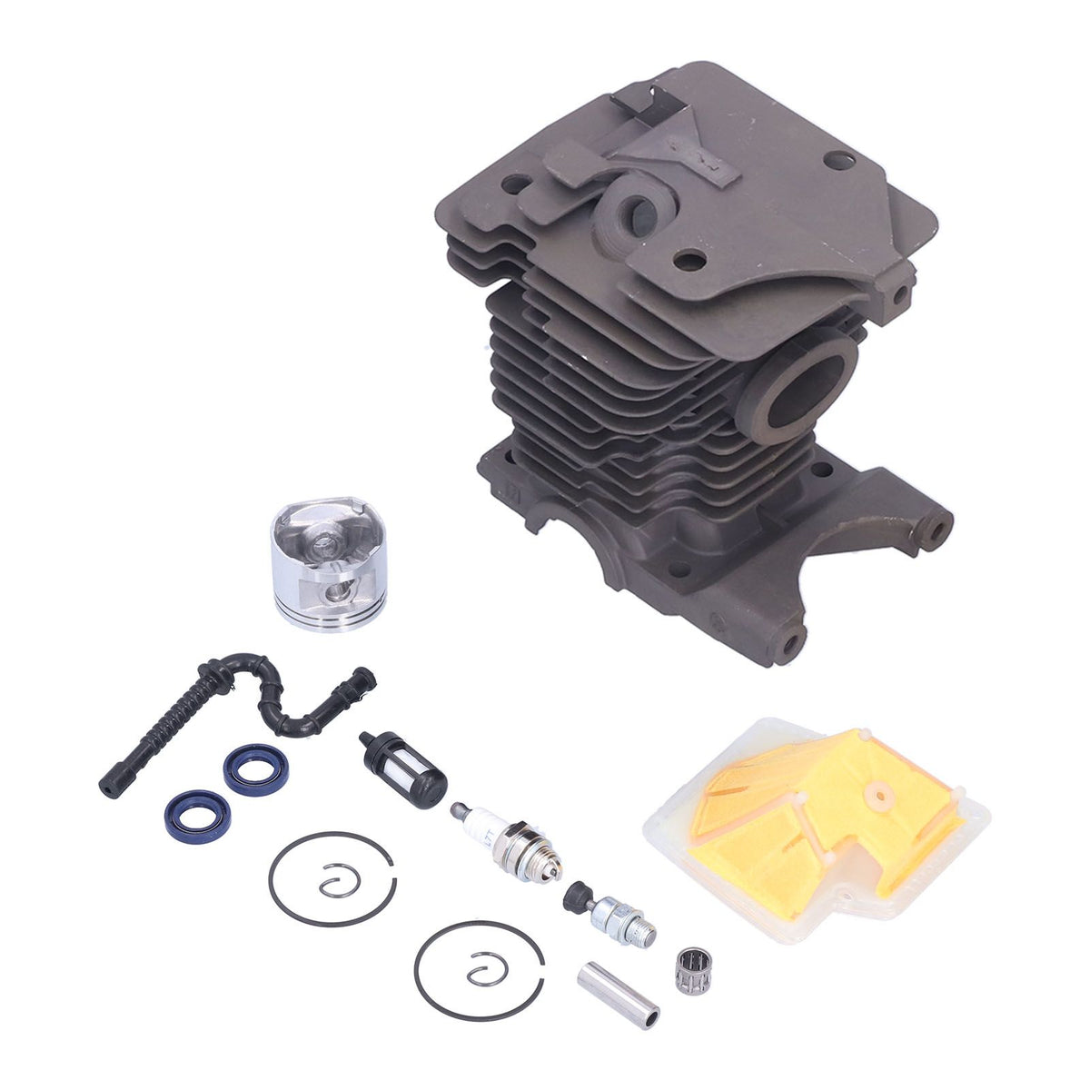 46mm Cylinder Piston Air Filter Oil Seals Pressure Relief Valve Set for Stihl MS270 MS280 Chainsaw