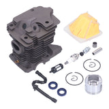 46mm Cylinder Piston Air Filter Oil Seals Pressure Relief Valve Set for Stihl MS270 MS280 Chainsaw