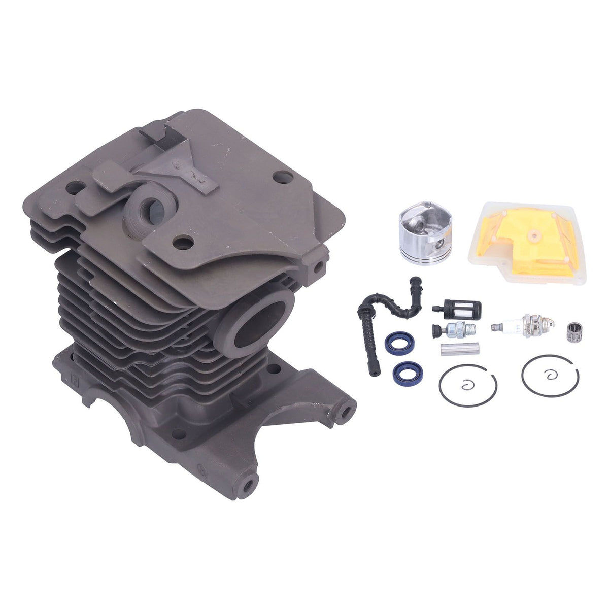 46mm Cylinder Piston Air Filter Oil Seals Pressure Relief Valve Set for Stihl MS270 MS280 Chainsaw