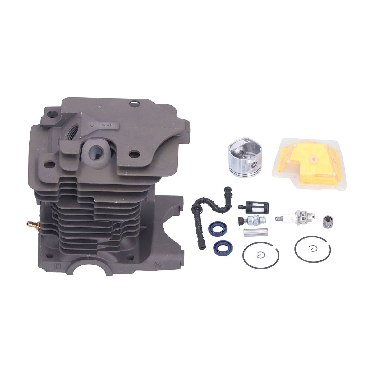46mm Cylinder Piston Air Filter Oil Seals Pressure Relief Valve Set for Stihl MS270 MS280 Chainsaw