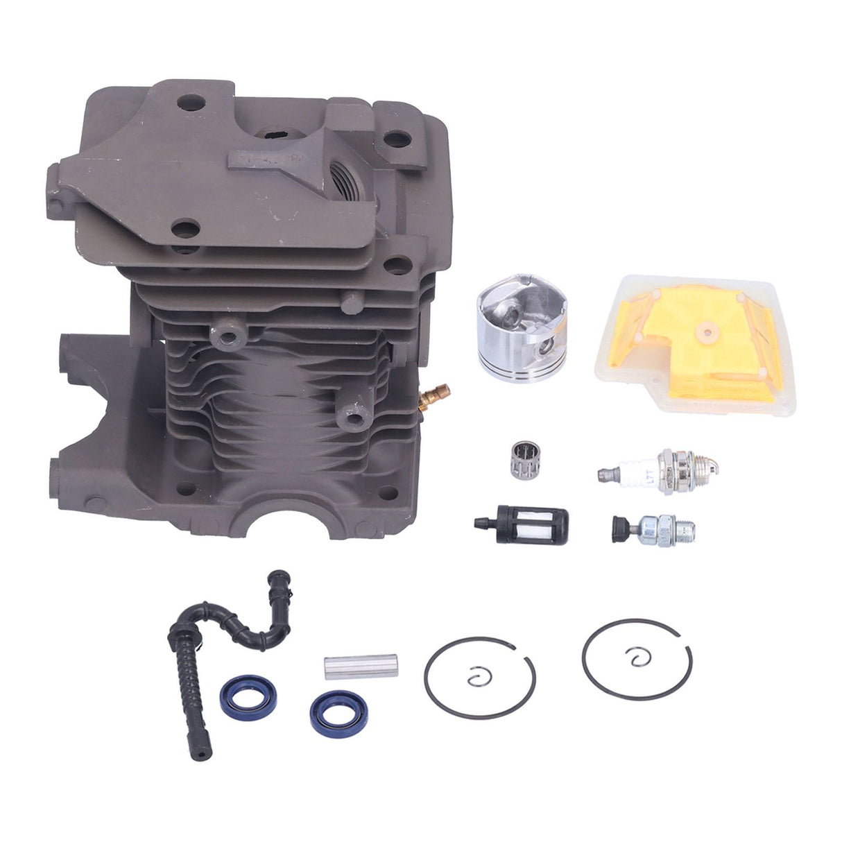 46mm Cylinder Piston Air Filter Oil Seals Pressure Relief Valve Set for Stihl MS270 MS280 Chainsaw
