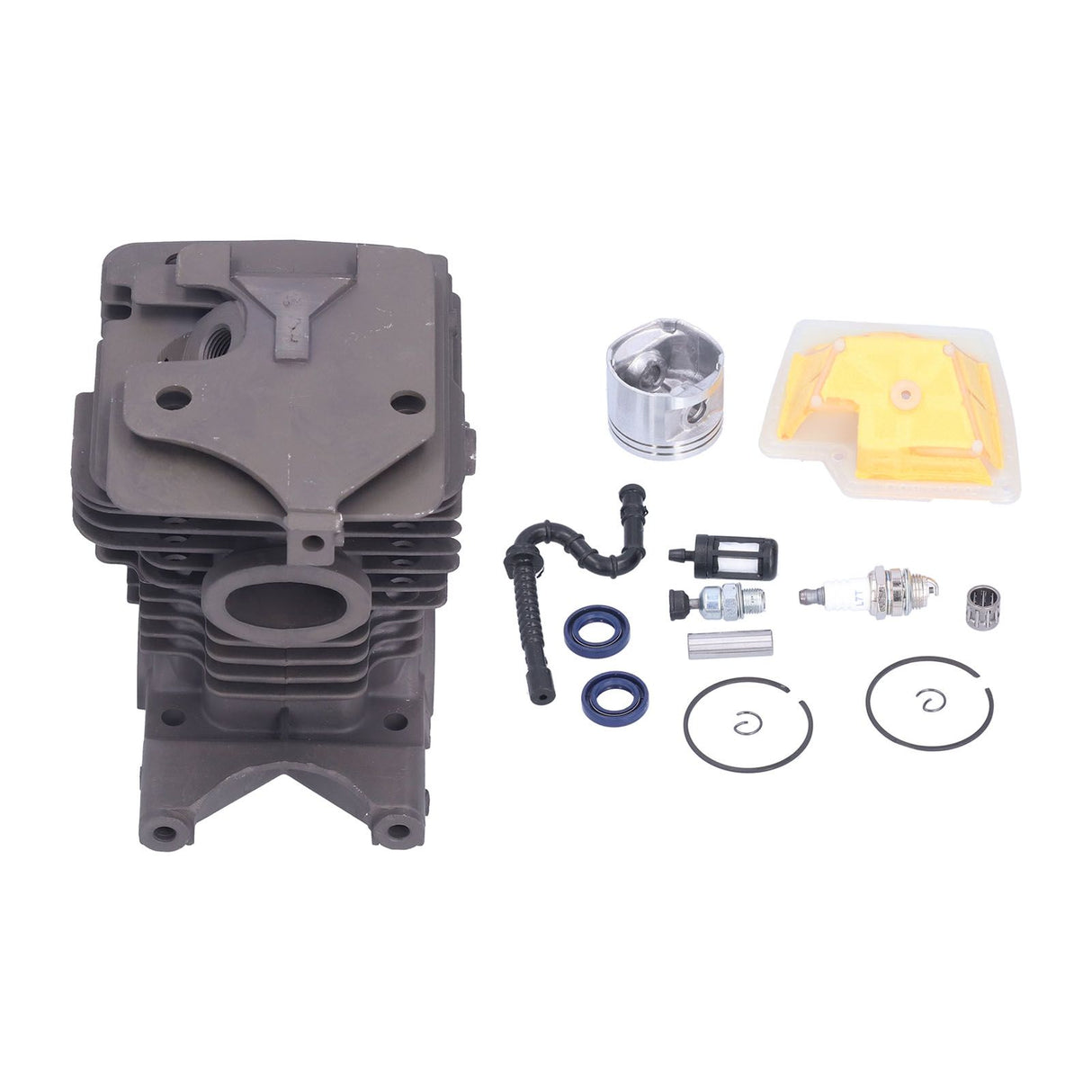 46mm Cylinder Piston Air Filter Oil Seals Pressure Relief Valve Set for Stihl MS270 MS280 Chainsaw