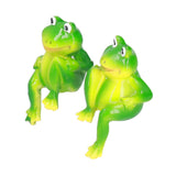 Frog Decor Hand Made Resin Micro Landscape Durable Fadeless Gift Frog Garden Decor for Home - Side View
