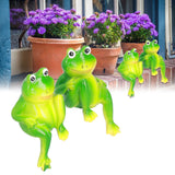 Frog Decor Hand Made Resin Micro Landscape Durable Fadeless Gift Frog Garden Decor for Home - Extra Image