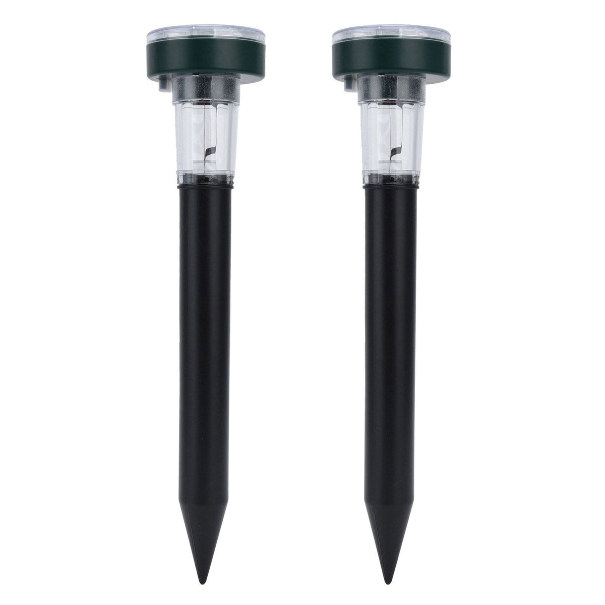 2PCS LED Mouse Expeller Ultrasonic Solar Snake Repeller Ground Insertion Light Colorful Pest Repeller for Outdoor Lawn