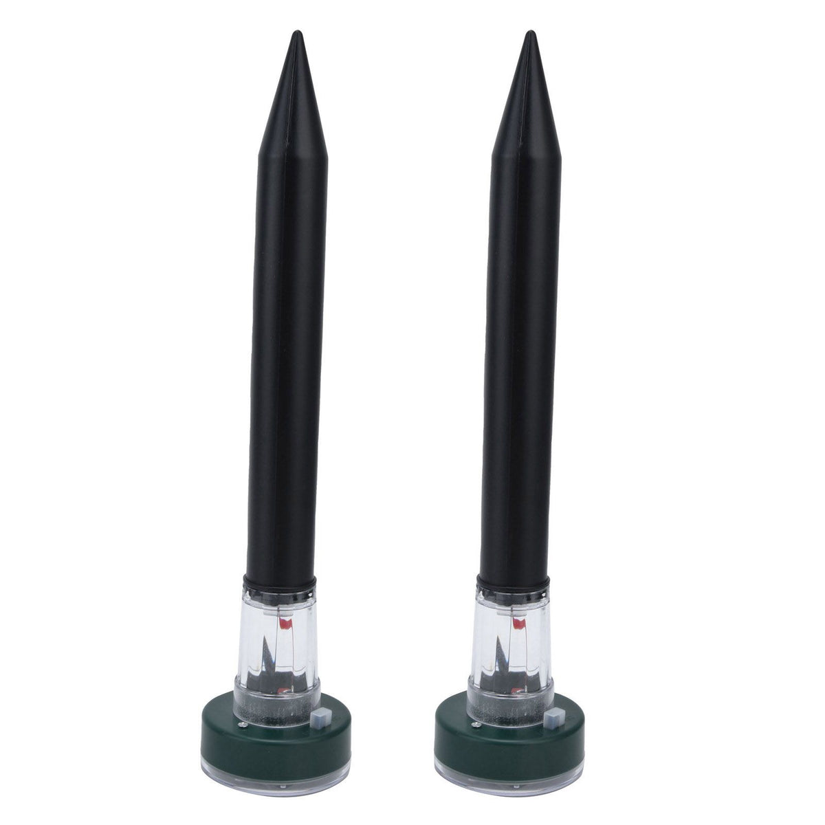 2PCS LED Mouse Expeller Ultrasonic Solar Snake Repeller Ground Insertion Light Colorful Pest Repeller for Outdoor Lawn
