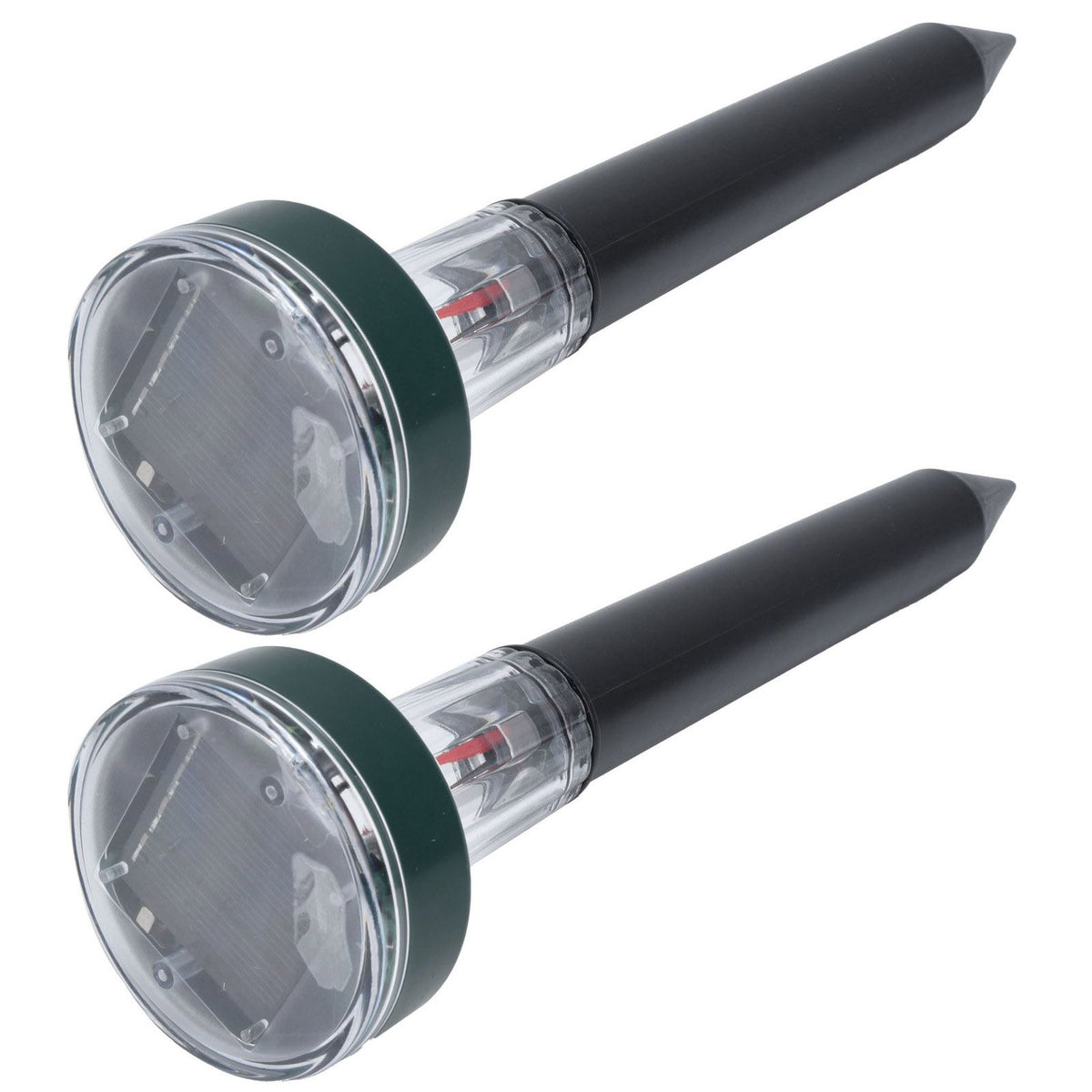 2PCS LED Mouse Expeller Ultrasonic Solar Snake Repeller Ground Insertion Light Colorful Pest Repeller for Outdoor Lawn