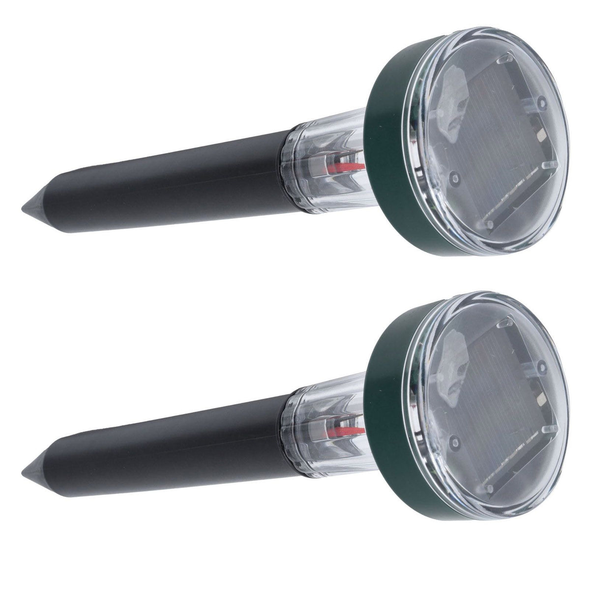 2PCS LED Mouse Expeller Ultrasonic Solar Snake Repeller Ground Insertion Light Colorful Pest Repeller for Outdoor Lawn
