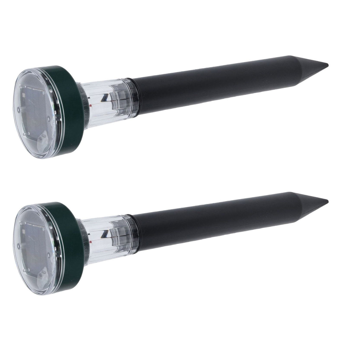 2PCS LED Mouse Expeller Ultrasonic Solar Snake Repeller Ground Insertion Light Colorful Pest Repeller for Outdoor Lawn
