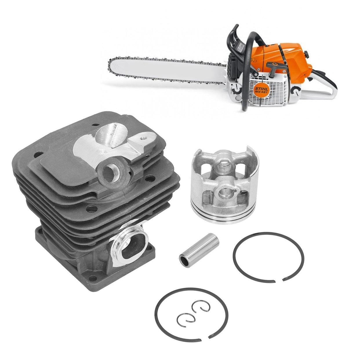 52mm Cylinder Piston Ring Clips Kit 1128 020 1250 Replacement for Stihl MS461 Chainsaw Parts