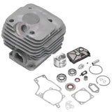52mm Cylinder Piston Fuel Filter Spark Plug Bearing Paper Gasket Set Fit for STIHL MS038 380 Chain Saw - Top-Down View