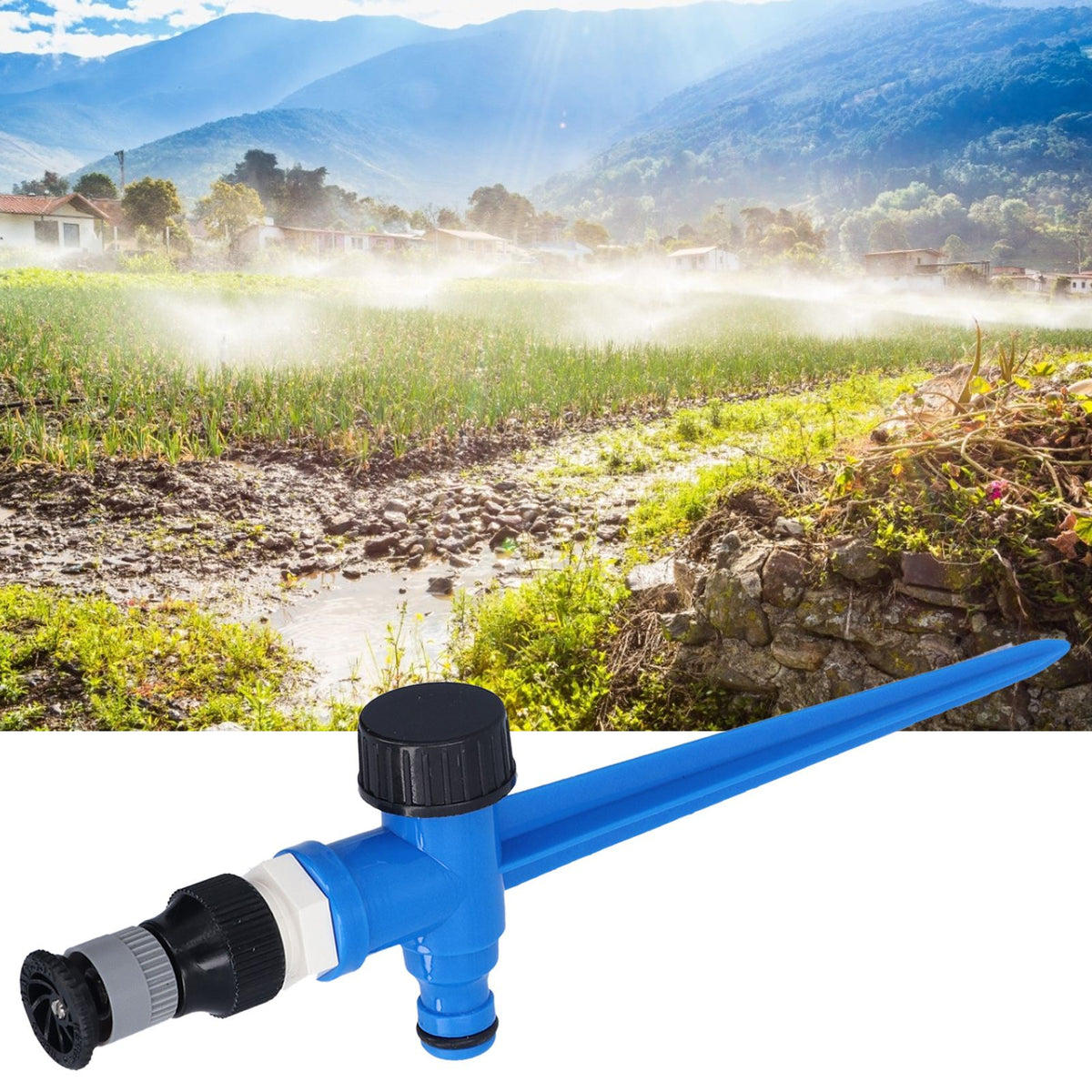 Garden Sprinklers Adjustable Convenient Durable 360 Degree Green Lawn Sprinklers
