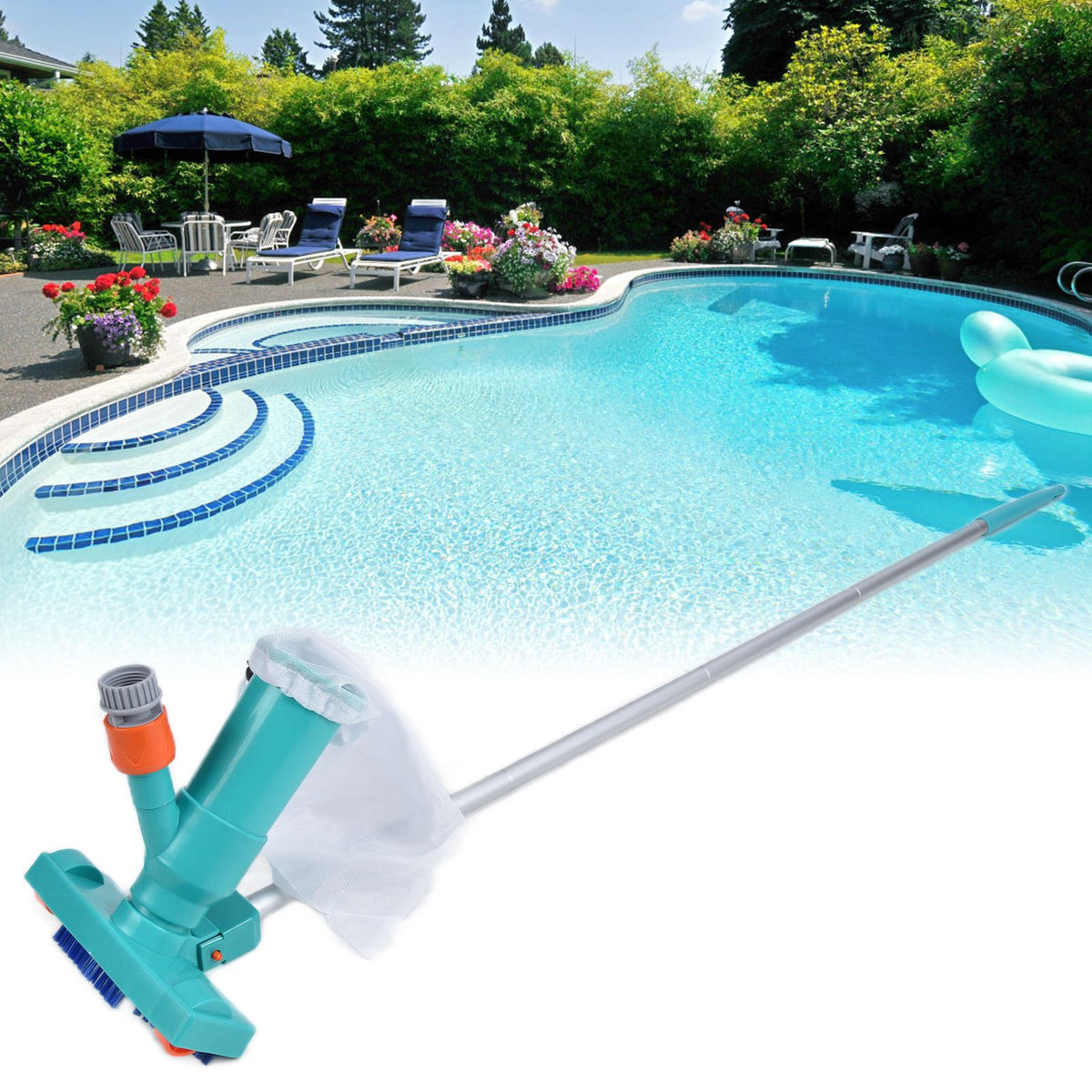 Portable Swimming Pool Vacuum Cleaner Pool Pond Fountain Vacuum Head Cleaning Supplies
