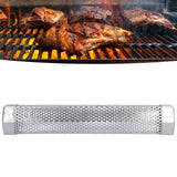 Smoker Tube 304 Stainless Steel Portable Hex Stable Barbecue Smoke Generator Pipe for Cold Hot Smoking Grilled Foods30.6x5cm(12 Inches)