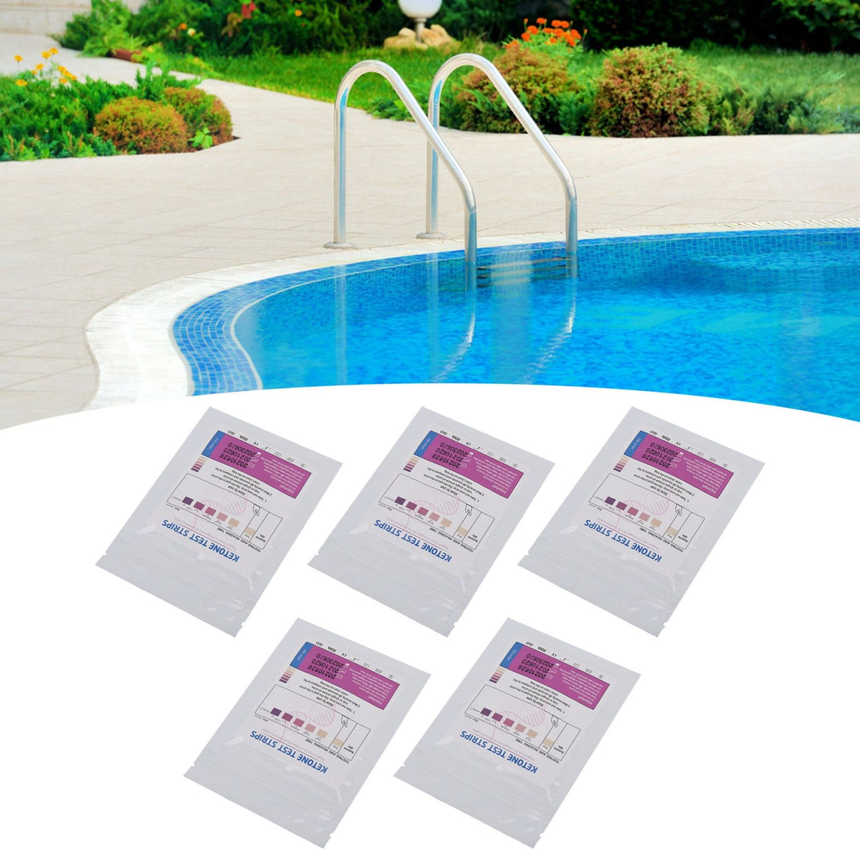 5 Packs Pool Test Strips Fast Detection Easily Read Clear Results Reliable Uric Acid Test Paper for Swimming Pools Spas