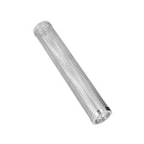 Smoker Box Cylindrical Detachable Large Capacity Fruit Wood BBQ Pellet Smoker Tube for Outdoor CampingL 30.6x5.3cm - Front View