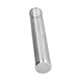 Smoker Box Cylindrical Detachable Large Capacity Fruit Wood BBQ Pellet Smoker Tube for Outdoor CampingL 30.6x5.3cm - Side View